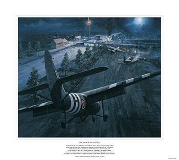D-Day airborne landing at Pegasus Bridge - WW2 Art print from painting by Michael Turner