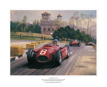 Alberto Ascari, Lancia D50 - Motorsport art print by Michael Turner