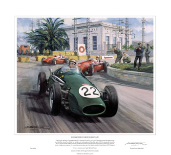 Tony Brooks, Connaught, 1955 Syracuse Grand Prix - motorsport art print by Michael Turner