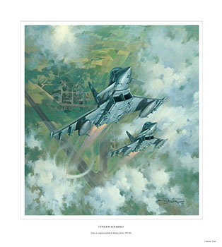 Eurofighter Typhoon - Aviation Art print from painting by Michael Turner