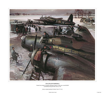 Wellington Dispersal - WW2 Aviation Art print from painting by Michael Turner