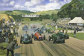 1948 Goodwood Trophy Race - Greeting Cards from a motorsport painting by Michael Turner