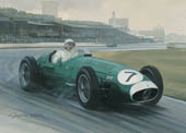 Stirling Moss, Maserati 250F - Classic motorsport art print by Graham Turner