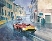 1956 Mille  Miglia, Ferrari - Classic Motorsport art print by Michael Turner