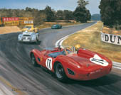 Ferrari, 1960 Le Mans - Classic Le Mans sports racing car art print by Graham Turner