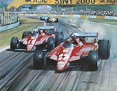 Gilles Villeneuve, Ferrari, 1982 San Marino Grand Prix - Formula 1 art print by Michael Turner