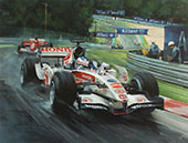 Jenson Button, Honda, 2006 Hungarian Grand Prix - Motorsport F1 art print by Michael Turner