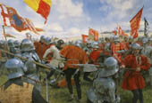 The Battle of Bosworth - print from a painting by Graham Turner