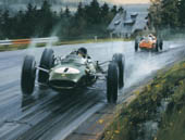 Jim Clark, Lotus, 1963 Belgian Grand Prix, Spa - Motorsport F1 art print by Michael Turner