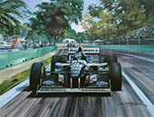 Damon Hill, Williams, 1996 Australian Grand Prix - Motorsport F1 art print by Michael Turner