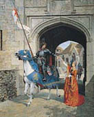 'I shall Fail Thee Not' romantic knight in armour greeting or birthday cards - The Medieval Art of Graham Turner