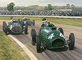 1953 Goodwood, Mike Hawthorn, Thinwall Special Ferrari - Motorsport Art Print by Graham Turner