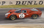 1967 Le Mans, Ferrari P4 - Motorsport Art Print by Graham Turner
