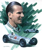 Dick Seaman - Racing Driver portrait print by Graham Turner