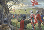 The Battle of Nibley Green, 1470 - print from painting by Graham Turner
