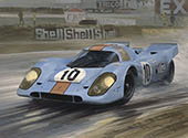 1971 BOAC 1000kms, Brands Hatch, Rodriguez, Porsche 917 - Motorsport Art Giclee Print by Graham Turner