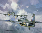 Eric 'Winkle' Brown, Grumman Martlet - Aviation print by Michael Turner