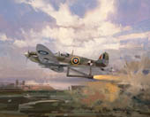 Eric 'Winkle' Brown, Rocket-assisted Seafire - Aviation print by Michael Turner