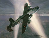 Eric 'Winkle' Brown, Handley-Page Halifax - Aviation print by Michael Turner