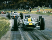 Jim Clark, Lotus, 1964 Dutch Grand Prix - print from a painting by Michael Turner