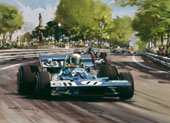 Jackie Stewart, 1971 Spanish Grand Prix - print from a painting by Michael Turner