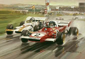 Jacky Ickx, Ferrari, 1971 Dutch Grand Prix - print from a painting by Michael Turner