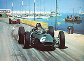 Graham Hill, BRM, 1963 Monaco Grand Prix - Classic Grand Prix Motorsport art print by Michael Turner