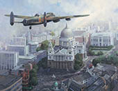 In Remembrance - Aviation Greeting Card of Avro Lancaster by Michael Turner