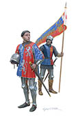 Richard Neville, Earl of Salisbury - print from a painting by Graham Turner