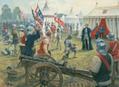 The Battle of Northampton, 1460 - Medieval Painting by Graham Turner