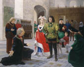 Richard, Duke of Gloucester, at Middleham Castle - canvas print from a painting by Graham Turner