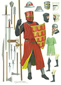 English Knight c1250 print - Medieval Art by Graham Turner