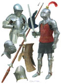 Medieval and Military Art by Graham Turner - Original Paintings from Osprey English Medieval Knight 1400-1500
