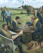 'All to Play For' - painting of RAF pilots during the Battle of Britain by Graham Turner GAvA