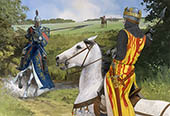 Robert the Bruce at Bannockburn - Medieval Art print