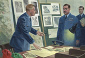 Original painting of Air Marshall Sir Arthur Harris by Graham Turner