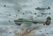 Original Painting by Graham Turner GAvA of Soviet Pe-2 bombers at Kursk