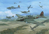 Original Painting by Graham Turner GAvA of Shturmoviks at Kursk