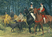 Elizabethan Hunt - an original painting by Graham Turner