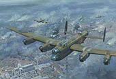 Lancaster over Milan - Aviation painting by Graham Turner