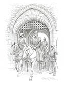 Kingmaker's Captive - original drawing by Graham Turner