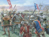 The Battle of Mortimer's Cross, 1461 - print from painting by Graham Turner