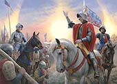 The Sun in Splendour - The Battle of Mortimer's Cross - Wars of the Roses print by Graham Turner