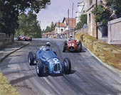 1954 Pau Grand Prix, Behra, Gordini - original painting by Michael Turner