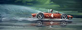 Wolfgang von Trips, Ferrari, 1961 British Grand Prix - Original Painting by Michael Turner