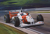 David Coulthard, McLaren, 1996 San Marino Grand Prix - Original Painting by Michael Turner