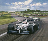 Jenson Button, Williams, 2000 British Grand Prix, Silverstone - Original Painting by Michael Turner