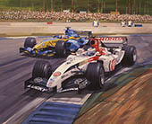 Jenson Button, BAR, 2004 German Grand Prix - Original Painting by Michael Turner