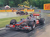 Jenson Button, McLaren, 2011 Canadian Grand Prix - Original Painting by Michael Turner