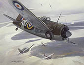 Brewster Buffalo original aviation painting by Michael Turner